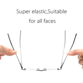 TERAISE Upgrade Lightweight Reading Glasses Frameless Readers clear lens for Men and Women w/Pen Clip Tube Case (3.0X)