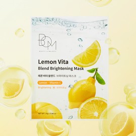 BOM Lemon Vita Blend Brightening Mask (10 sheets) / 비오엠 레몬 비타 블렌드 브라이트닝 마스크 (10매)
