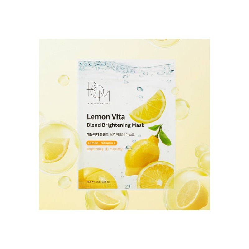BOM Lemon Vita Blend Brightening Mask (10 sheets) / 비오엠