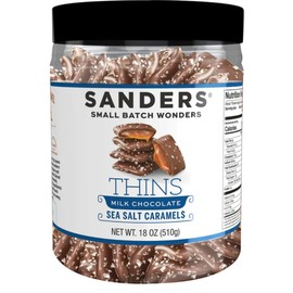 Milk Chocolate Sea Salt Caramels, 18 oz Tub, (2 pack), by Litezout