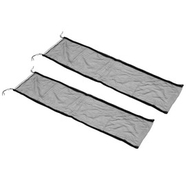 PATIKIL 43x12 Adjustable Birdcage Net Cover, 2 Pack Feather Catcher Guard Soft Airy Skirt Parrot Mesh Cover for Round Square Bird Cage, Black