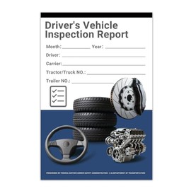 IMXYO 300 Sets Daily Pre Trip Inspection Book for Trucker,2 Part Carbonless,Driver's Vehicle Inspection Report, 5.5 x 8.3 Inch (50 Sets/Book, 6 Books)