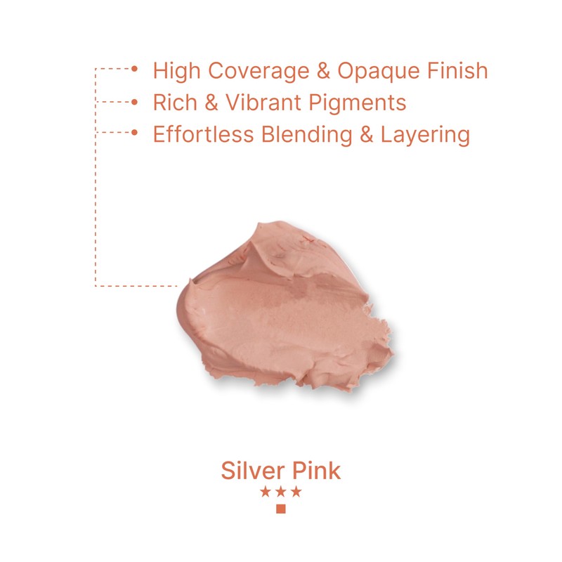 Art Whale Gouache Silver Pink Refills (50ml/1.7oz)|Intense Pigments, Easy Color