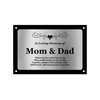 Beautifully Engraved Mom & Dad Memorial Plaque - Indoor and