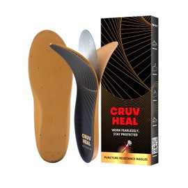 Puncture Resistant Work Insole - Nail Proof - Steel Toe Inserts - Work Boot Insoles for Men and Women - Insoles Standing All Day - Flat Feet (XS, Yellow)