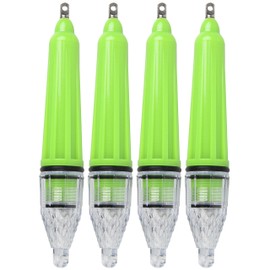 Fishing LED Underwater Light - 5Pcs Super Waterproof Night Lamp Deep Drop Attractive Light for Bait Lure, 5 Colors 6.7inch (Red-5pcs)