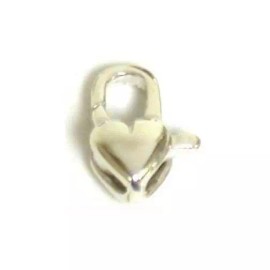 FindingKing 2 Sterling Silver Heart Lobster Clasps Chain Jewelry