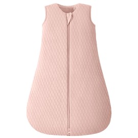 Yoofoss Baby Sleep Sack 6-12 Months TOG 2.5 Winter Baby Wearable Blanket, 100% Cotton Infant Sleeping Sack 2-Way Zipper Warm Quilted Sleepsack, Pink