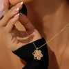 Cicy Bell Flower Fidget Necklace for Women Cherry Blossom Necklace