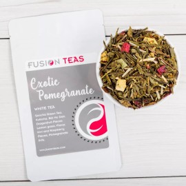 White Exotic Pomegranate White/Green Tea with Dragonfruit - Loose Leaf - Fusion Teas - 3 oz Pouch