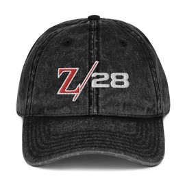 Chevy Camaro Z28 1969 Z/28 Muscle Car Owner Vintage Cotton Twill Cap Black