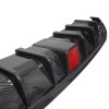 ZXMT Carbon Fiber Style Rear Bumper Diffuser Lip W/ LED
