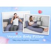 QUEEN ROSE Pregnancy Pillows, 60 Inch Cooling U Shaped Body