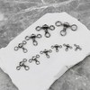 Briny River 50pcs 3 Way Fishing Tackle Swivels 1# 2#