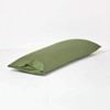 HOMESCAPES Organic Pillowcase 50 x 140 cm Moss Green 100%