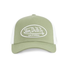 Von Dutch Unisex Adjustable Trucker Cap LOF Adjustable with Strapback, Light Green/White, Unit size