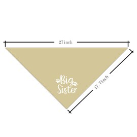 Big Sister Dog Bandana, Big Sister Bandana for Dog, Dog Pregnancy Announcement, Big Sister Dog Shirt, Dog Bandana for Small Medium Dogs, Dog Bandana Gift, Gender Reveal Triangle Bibs Accessories (B5)