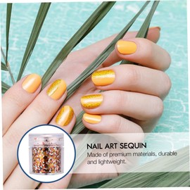 Mikinona DIY Nail Art Supplies 16 Bottles Manicure Shining Sequins Glitter Primer Easy to Apply Nail Accessories