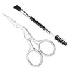 Gatuida 2pcs Eyebrow Grooming Scissors Brush Comb Set for Women Precision Trimming Tools for Eyebrow and Nose Hair Daily Grooming Essentials