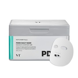 VT COSMETICS PDRN Mascarilla diaria (30 ea), mascarilla facial hidratante e hidratante con PDRN, restauracin de la piel, brillo y piel de vidrio,...  