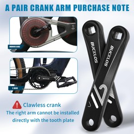 AEYINO Ebike Mountain Bike Square/Diamond Crank Arm -152MM/170MM MTB Aluminum Bicycle CrankSet for Electric Bike/Road Bike/Commuter Bike/Exercise Bike/Fat Bike