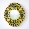 Gold Hanging Oval mirror on the wall home decor |