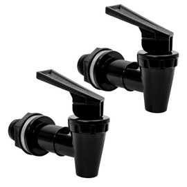 Litoexpe BPA-Free Replacement Cooler Faucet, 2 Pcs Reusable Plastic Spigot Black Cooler Water Tap for Water Bucket, Filtration Systems