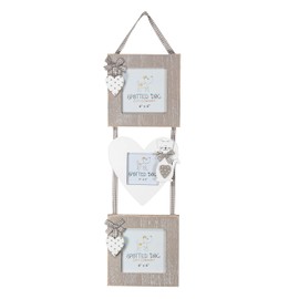 Multi Photo Frames for Wall, Wooden Square & Heart Shaped Hanging Picture Frames 3x3" and 4x4" for Multiple Pictures, Cute Cat Pet Themed Room Home Decor, Gifts for Cat Lovers Owners