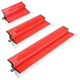 【3PCS】Drywall Skimming Blade Set 32"/80cm 16"/40cm 10"/25cm Skimming Blades with 0.5 mm Stainless Steel Blades Ergonomic Z-handle for Wall Decoration and Construction