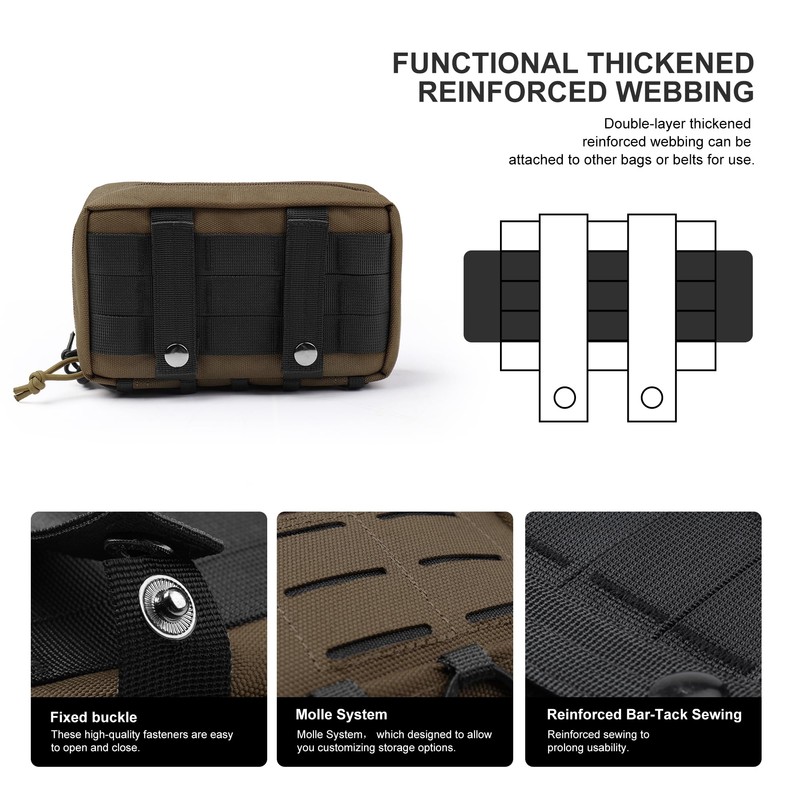 Mardingtop Molle Cordura Tactical Utility Pouch,Military Small Molle Pouch，EDC Tool