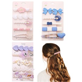 Fashion Hair Clips Set 2.36 inch Acrylic Resin Hair Clips for Girls and Women Barrettes for Makeup, Washing Face, Hair Styling