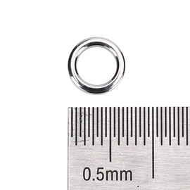 Haofy Fishing Ring Fishing, Tippet Rings For Fly Fishing, 5 Sizes 50Pcs Set Stainless Steel Fishing Split Rings Lure Bait Connector Accessory (S)