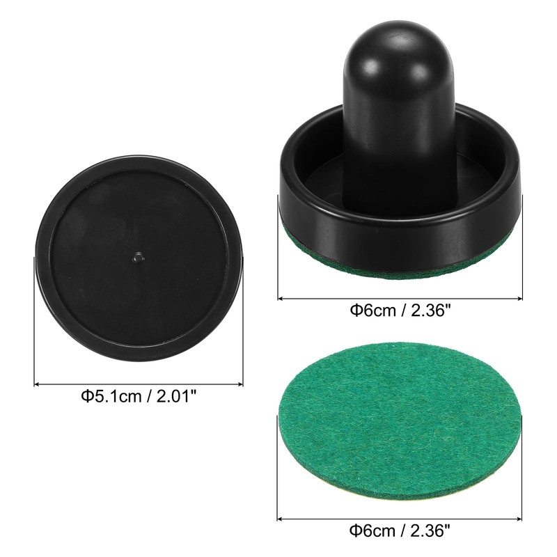 PATIKIL 60mm Air Hockey Pushers and Air Hockey Pucks, Handles