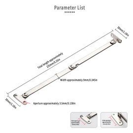 PAITOK Stainless Steel Furniture Cabinet Cupboard Door Hinge,2 PCS Flat 180 Degree Rotatable Folding Lid Stay Hinges Kitchen Door Box Lid Support Flap Hinges