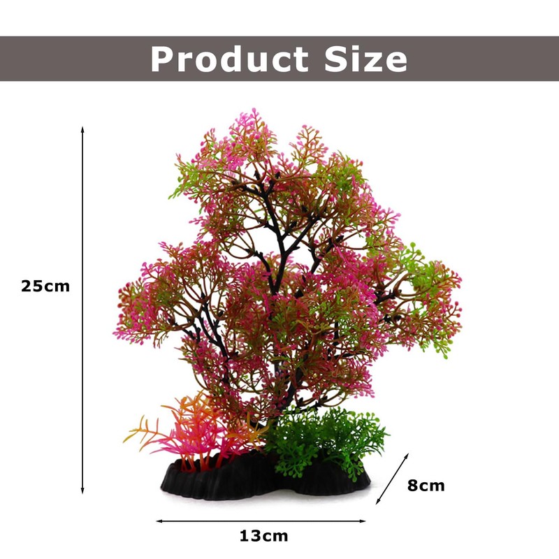 JDCMEI Aquarium Artificial Plants Seaweed, 25cm Aquarium Simulation Artificial Green