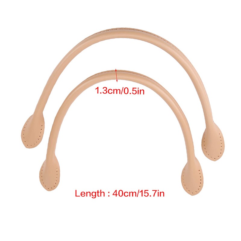 2 Pieces Genuine Leather Bag Handle Handbag Strap Replacement Straps