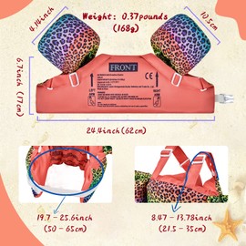 Toddler Swim Vest for Kids, Toddler Floaties for 2-6 Year Boys & Girls, Float Vest for 20-30-50lbs Child,Kids Floaties for Pool,Learn-to-Swim Vest | Secure Buckle & Adjustable Shoulder Strap