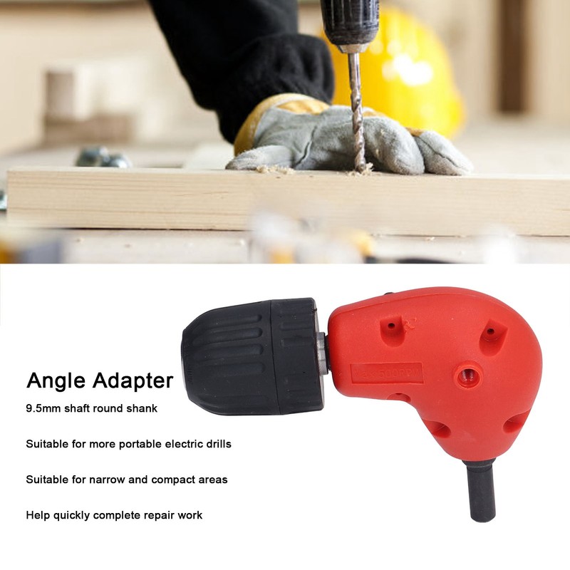 90° Angle Adapter Round Shank Right Angle Extension Chuck Attachment