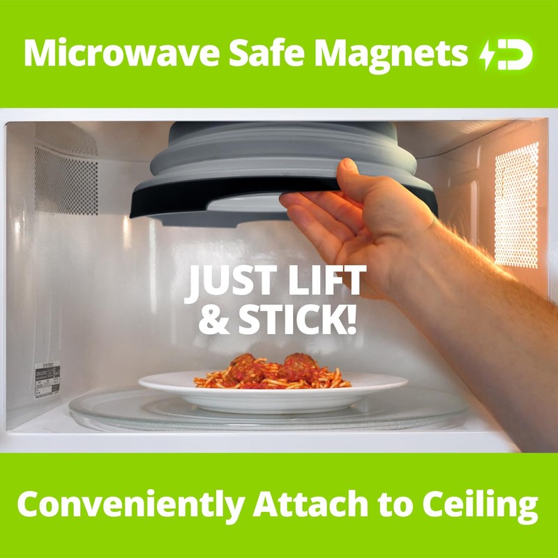 HOVER COVER Magnetic Microwave Splatter Cover with High Power, Strongest