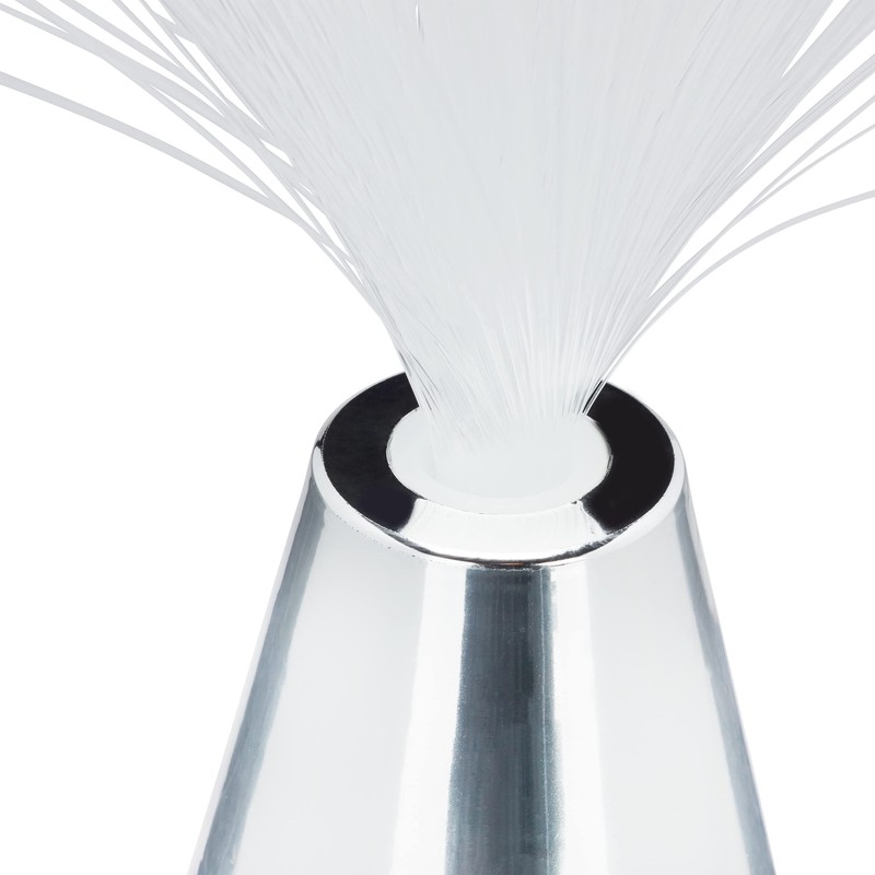 Relaxdays Fibreglass Lamp, Flowing Colour Changing, LED Retro Lamp, Mood