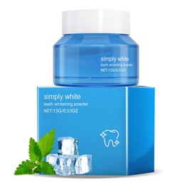 Teeth Whitening Deluxe Powder, Stain Removal, No Sensitivity, Mint Flavor - 1 Pack