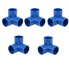 TA-VIGOR 5Pcs 3-Way Elbow PVC Pipe Fitting Furniture Grade 32mm