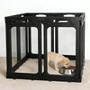 Qoility Clear Acrylic Dog Playpen with Door for Puppies &