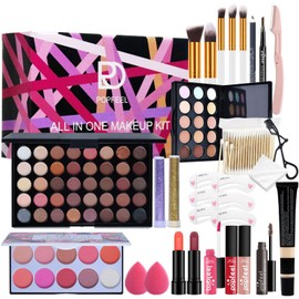 Hinourisha All-in-one Makeup Set Gift, Make up Sets for Women, Make-up Set Portable Travel Kit for Girls Women, for Various Makeup Styles include Primer Eyeshadow palette Foundation Full Coverage