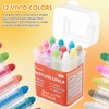 Zhenbuco Dustless Chalk for Kids - 12 PCS Twistable Non-Toxic