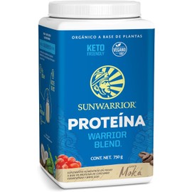 Sunwarrior Warrior Blend Proteína Vegana Orgánica en Polvo Proteina Vegetal con BCAA, Aminoácidos y Proteína de Chícharo y Baya de Goji Sin Gluten, Soja, Lácteos, Sintéticos ni Transgenicos 30 Porciones, Moka