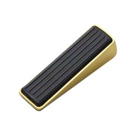 Folpus Door Stopper for Bottom of Door, Heavy Duty Strong Metal Door Holder Doorstop Door Wedge for Bedroom Kitchen Apartment Office, Gold