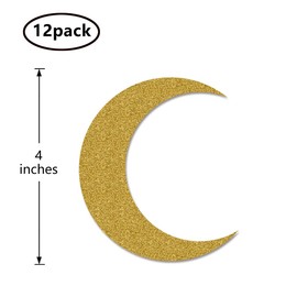 Moon Centerpiece Sticks, 12-Pack Table Topper Double-Sided Birthday Baby Shower Party Decorations
