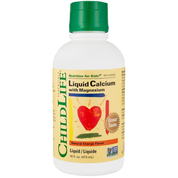 ChildLife Essentials, Liquid Calcium with Magnesium, Calcium Drops for Children, 473ml, Lab-ested, Gluten Free, Soy Free, GMO Free