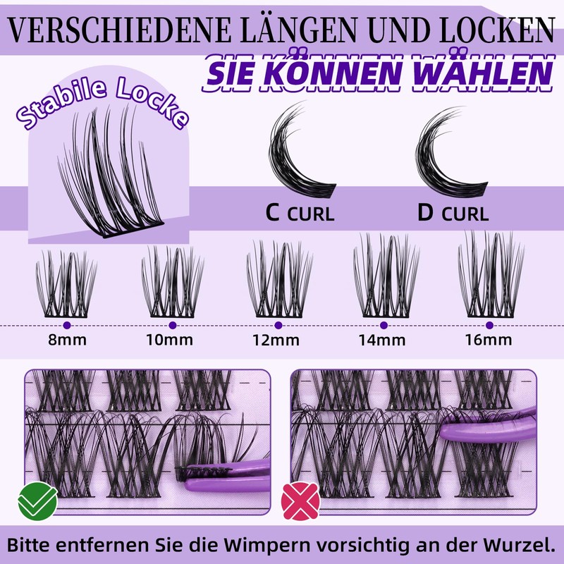 B&Q Z15 Eyelash Extensions, 84 Pieces, DIY Individual Eyelashes/Lash Clusters